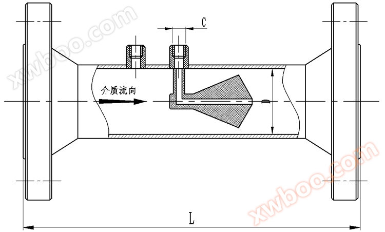 V锥流量计产品外形尺寸