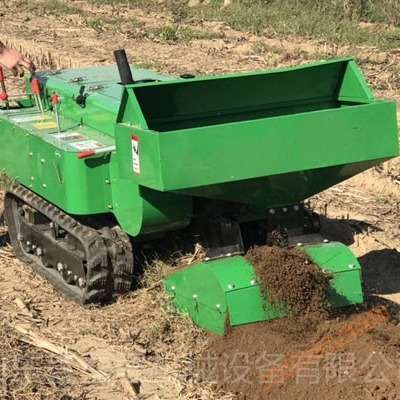 Track type rotary tillage field management machine Xinjiaqiang specializes in producing multifunctional orchard trenching and fertilizing machines