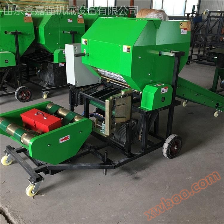 Máquina automática de película de embalaje de almacenamiento verde xinjiaqiang fabricante venta directa máquina de embalaje de paja de maíz seca y húmeda